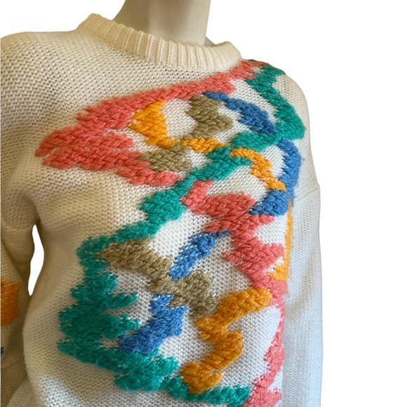 {Fabe} Vintage FaBE Silk/Angora 80's-90's Sweater Small - Picture 3 of 8